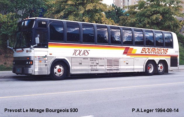 BUS/AUTOBUS: Prevost Mirage 1986 Bourgeois