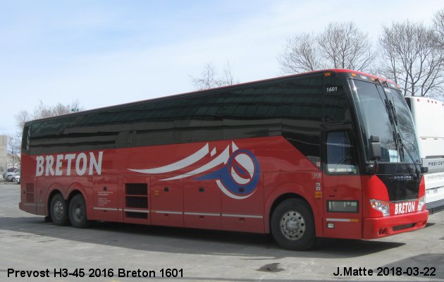 BUS/AUTOBUS: Prevost H3-45 2016 Breton