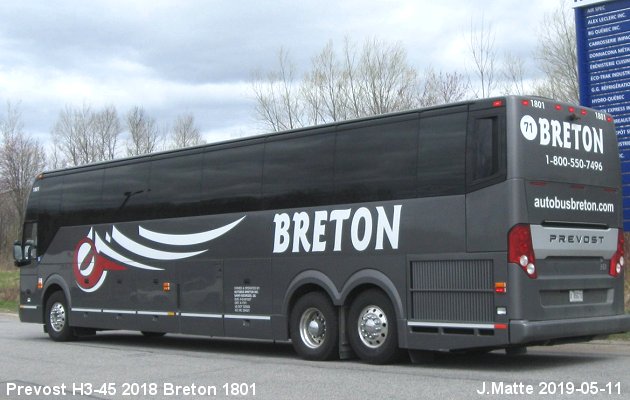 BUS/AUTOBUS: Prevost H3-45 2018 Breton