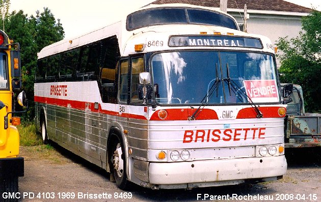 BUS/AUTOBUS: GMC PD4103 1969 Brissette