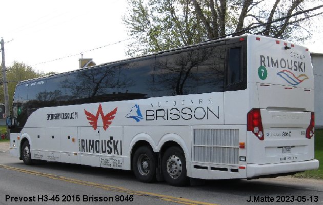 BUS/AUTOBUS: Prevost H3-45 2015 Brisson