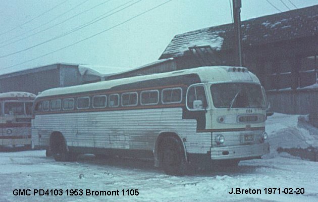 BUS/AUTOBUS: GMC PD 4103 1953 Bromont
