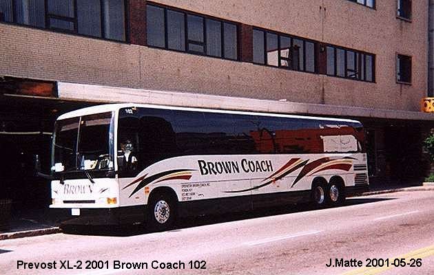 BUS/AUTOBUS: Prevost XL-2 2001 Brown coach