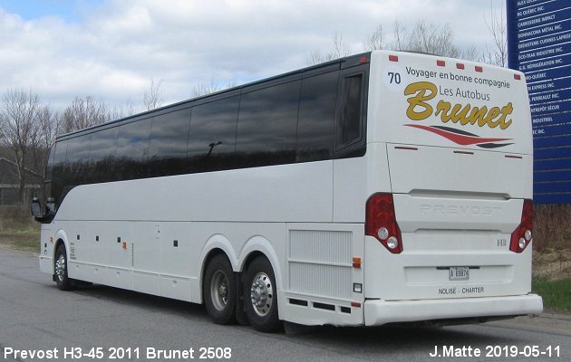 BUS/AUTOBUS: Prevost H3-45 2011 Brunet