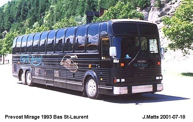 BUS/AUTOBUS: Prevost Mirage 1993 Bas St-Laurent