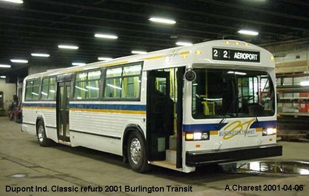 BUS/AUTOBUS: Dupont Industries Classic 2001 Burlington Transit Ont.