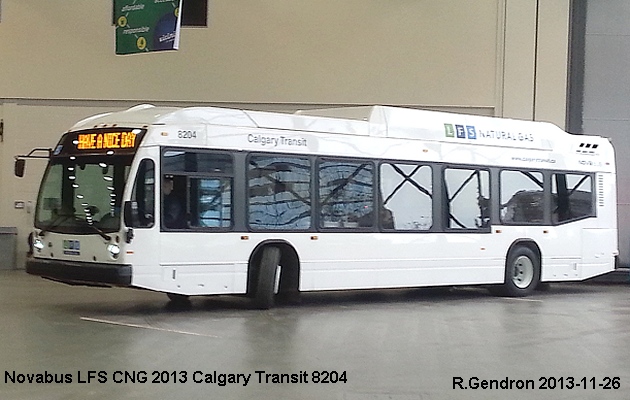 BUS/AUTOBUS: Novabus LFS CNG 2013 Calgary Transit