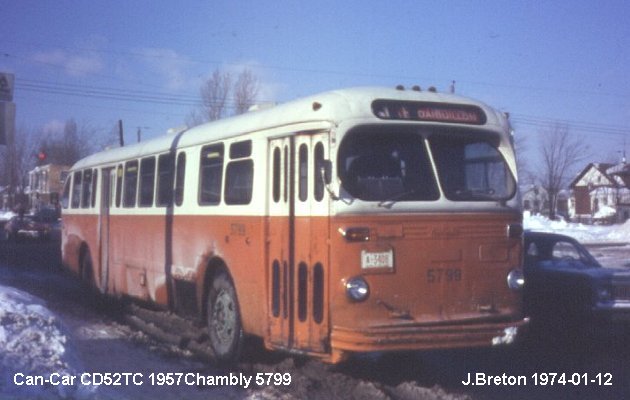 BUS/AUTOBUS: Can-Car CD52TC 1957 Chambly