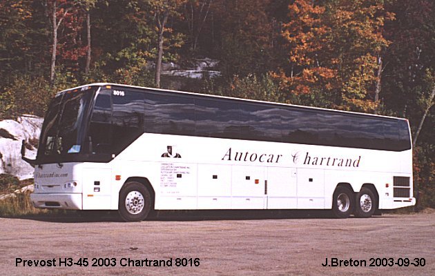 BUS/AUTOBUS: Prevost H3-45 2003 Chartrand