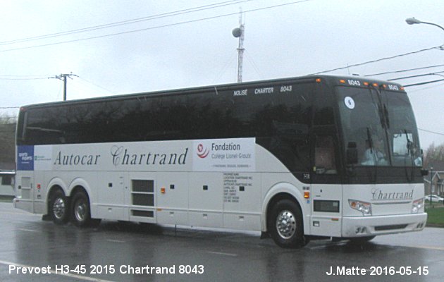 BUS/AUTOBUS: Prevost H3-45 2015 Chartrand