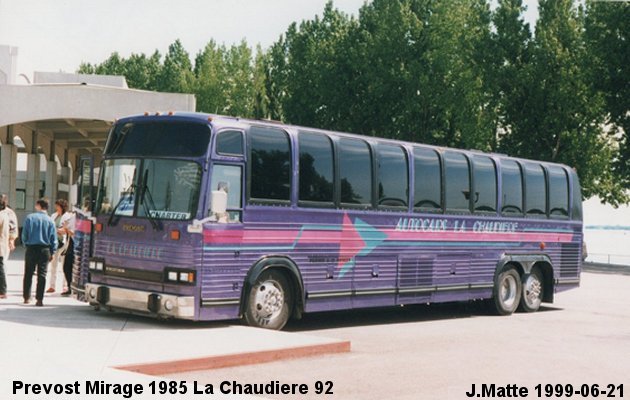 BUS/AUTOBUS: Prevost Mirage 1985 Chaudiere
