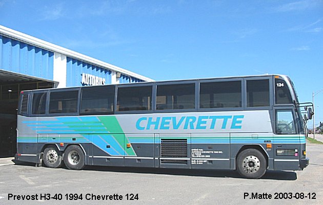 BUS/AUTOBUS: Prevost H3-40 1994 Chevrette