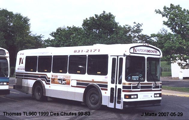 BUS/AUTOBUS: Thomas TL960 1999 Des Chutes