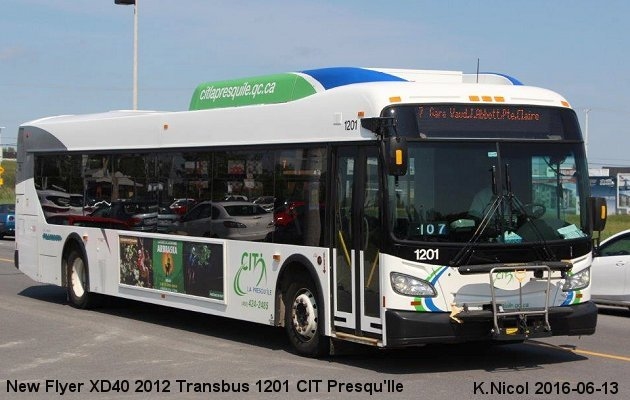 BUS/AUTOBUS: New Flyer XD40 2012 Transbus