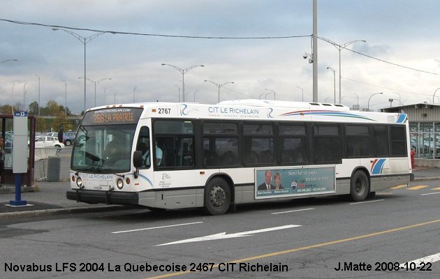 BUS/AUTOBUS: Novabus LFS 40102N 2007 Quebecoise