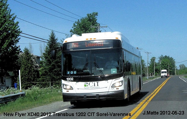 BUS/AUTOBUS: New Flyer XD 40 2012 Transbus