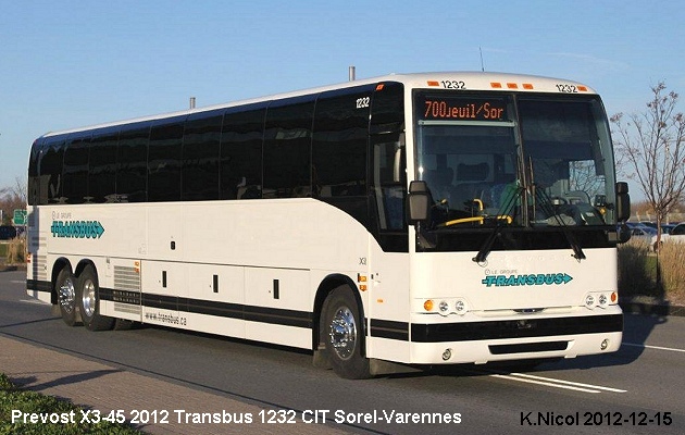 BUS/AUTOBUS: Prevost X3-45 2012 Transbus