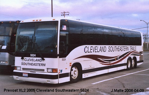 BUS/AUTOBUS: Prevost XL-2 2005 Cleveland Southeastern