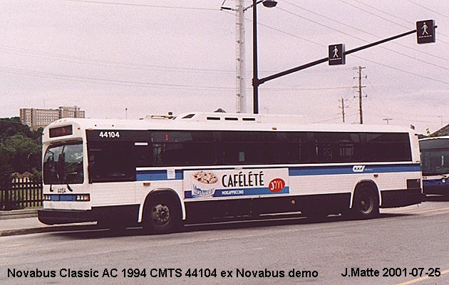 BUS/AUTOBUS: Novabus Classic 1994 CMTS