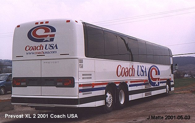 BUS/AUTOBUS: Prevost XL-2 2001 Coach USA