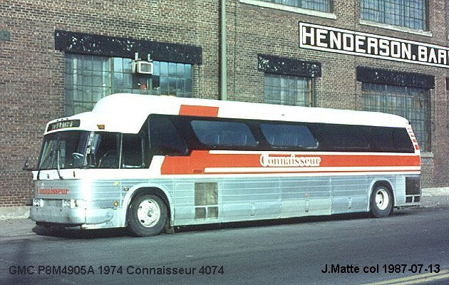 BUS/AUTOBUS: GMC P8M 4905A 1974 Connaisseur