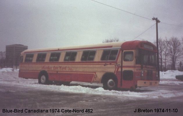 BUS/AUTOBUS: Blue Bird Canadiana 1974 Cote Nord