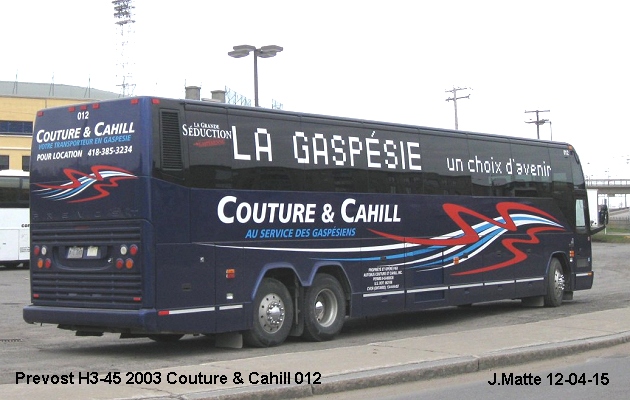 BUS/AUTOBUS: Prevost H3-45 2003 Couture & Cahill
