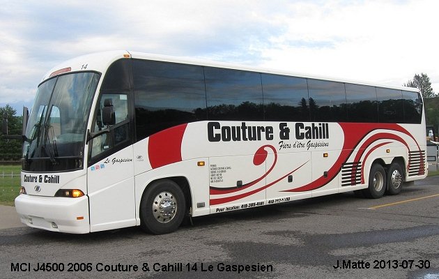 BUS/AUTOBUS: MCI J4500 2006 Couture & Cahill
