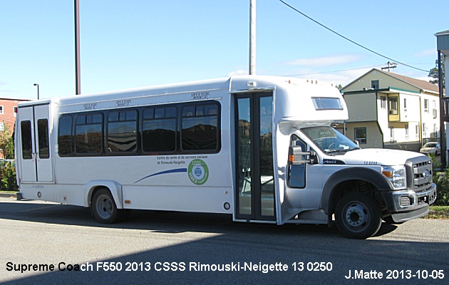 BUS/AUTOBUS: Supreme Coach F550 2013 CSSS Rimouski