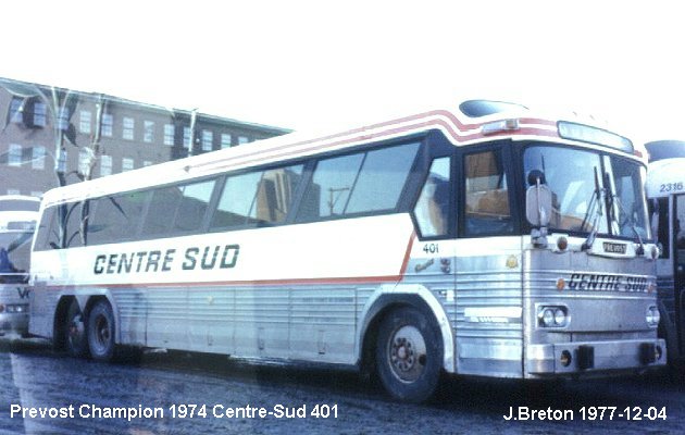 BUS/AUTOBUS: Prevost Champion 1974 Centre Sud