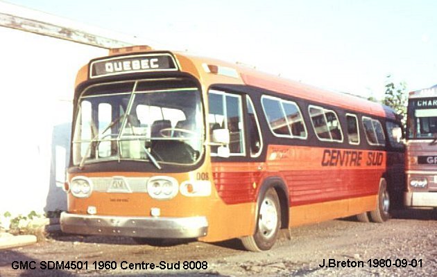 BUS/AUTOBUS: GMC SDM4501 1960 Centre Sud