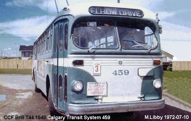 BUS/AUTOBUS: C.C.F./Brill T 44 1948 Calgary Transit System