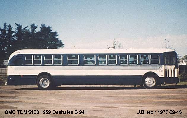 BUS/AUTOBUS: GMC SDM5108 1959 Deshaies