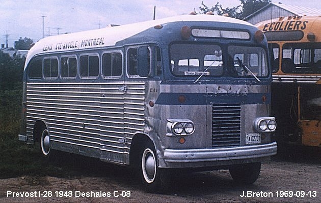 BUS/AUTOBUS: Prevost I 28 1948 Deshaies