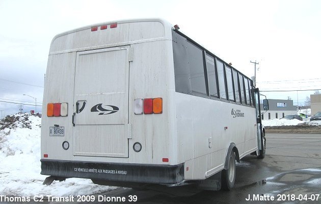 BUS/AUTOBUS: Thomas Transit Liner C2 2009 Dionne