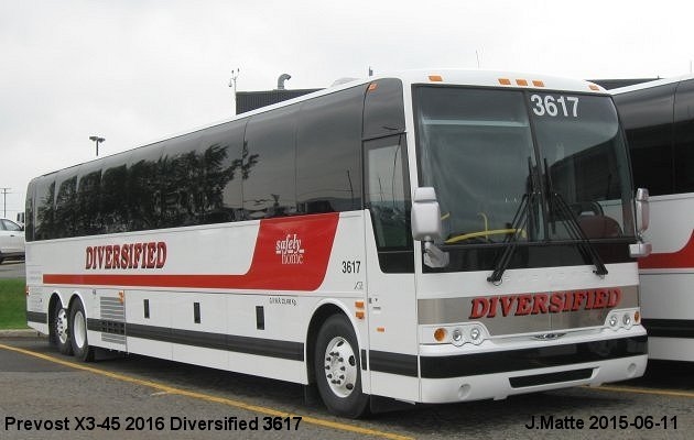 BUS/AUTOBUS: Prevost X3-45 2016 Diversified