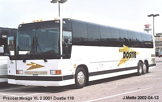 BUS/AUTOBUS: Prevost XL2 2001 Dostie