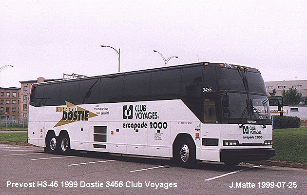 BUS/AUTOBUS: Prevost H3-45 1999 Dostie Club Tours
