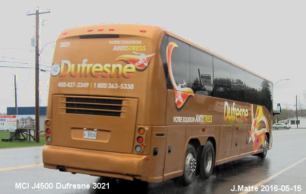 BUS/AUTOBUS: MCI J4500 2012 Dufresne
