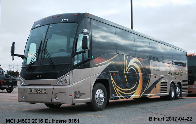 BUS/AUTOBUS: MCI J4500 2016 Dufresne