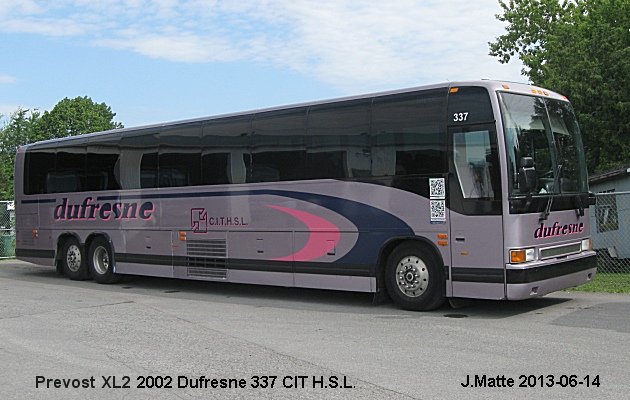 BUS/AUTOBUS: Prevost XL2 2002 Dufresne