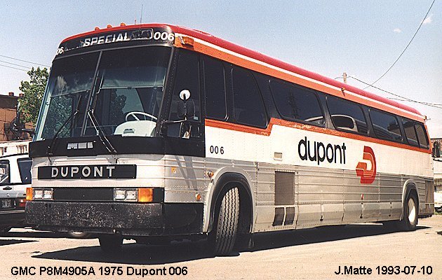 BUS/AUTOBUS: GMC P8M4905A 1975 Dupont