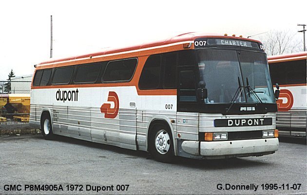 BUS/AUTOBUS: GMC P8M4905A 1972 Dupont