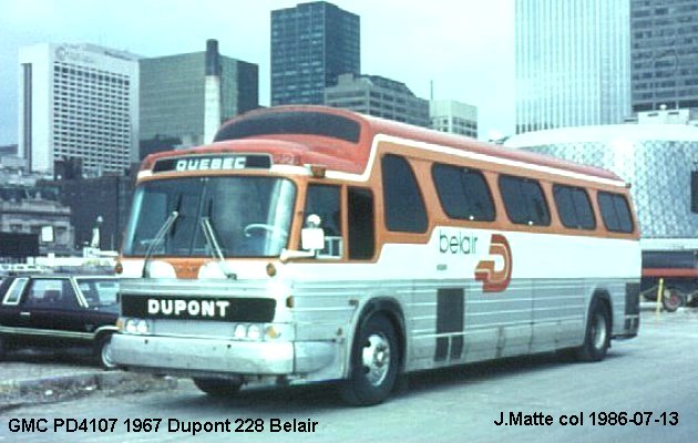 BUS/AUTOBUS: GMC PD4107 1967 Dupont Belair