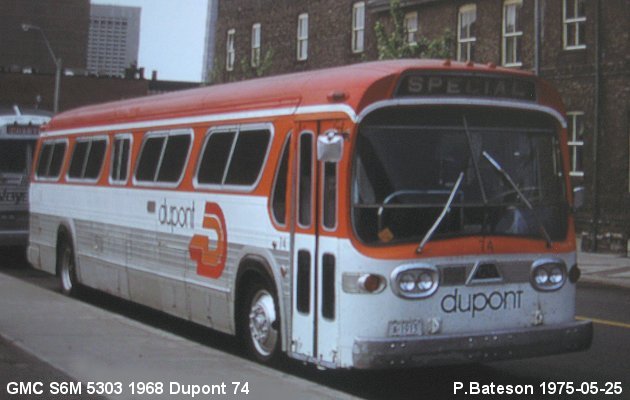 BUS/AUTOBUS: GMC S6M5905 1968 Dupont
