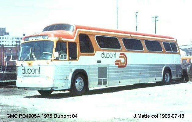 BUS/AUTOBUS: GMC P8M4905A 1975 Dupont