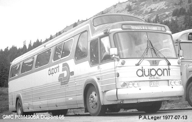 BUS/AUTOBUS: GMC P8M4905 1977 Dupont