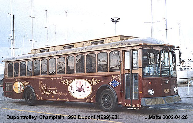 BUS/AUTOBUS: Dupontrolley Champlain 1608 1993 Dupont (1999)