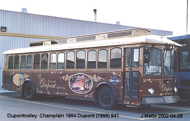 BUS/AUTOBUS: Dupontrolley Champlain 1608 1994 Dupont (1999)