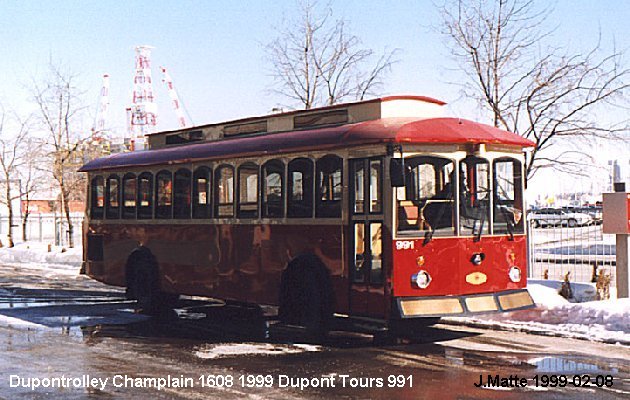 BUS/AUTOBUS: Dupontrolley Champlain 1608 1999 Dupont Tours